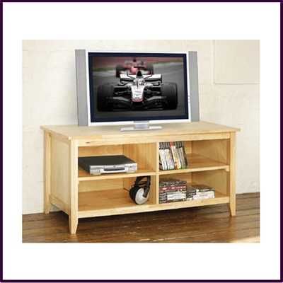 TV Unit Natural Wood With 4 Shelves