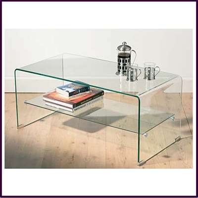2 Tier Bent Glass Coffee Table