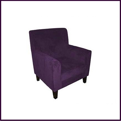 Medan Purple Velvet Accent Chair
