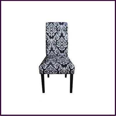 Glamour Dining Chair With Black Chenille Jacquard