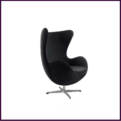 Black Velvet Jubilee Chair With Chrome Base