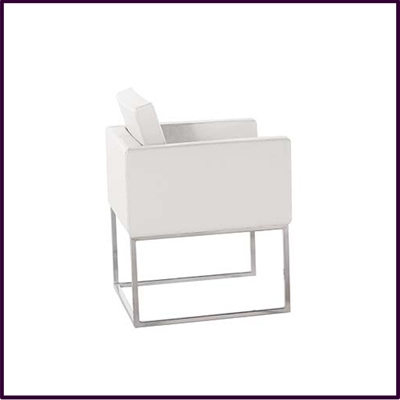 OUT OF STOCK White PVC Chair with Steel Legs