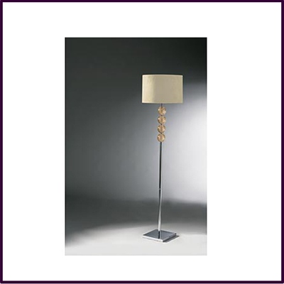 Mistro Floor Lamp Amber Glass