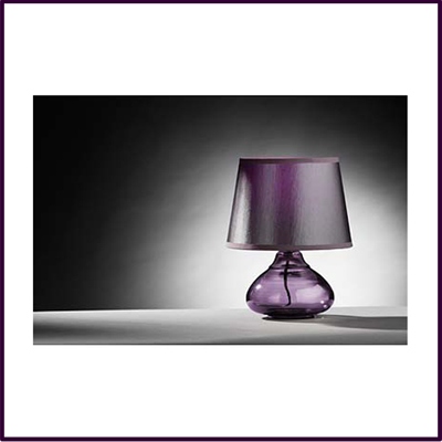 High Medan Purple Glass Table Lamp