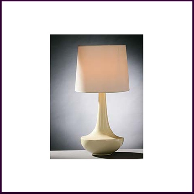 High Awon Cream Ceramic Table Lamp