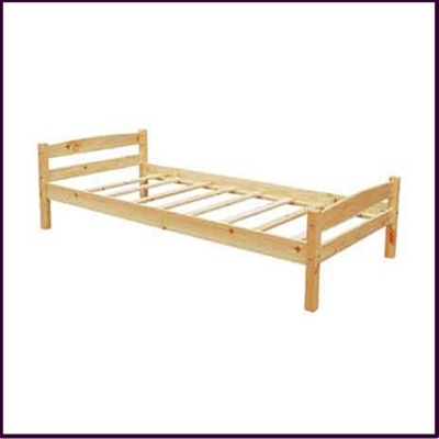 Single Pine Wooden Bed