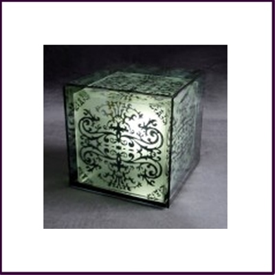 Rococo Table Lamp Glass Ornate Box Design