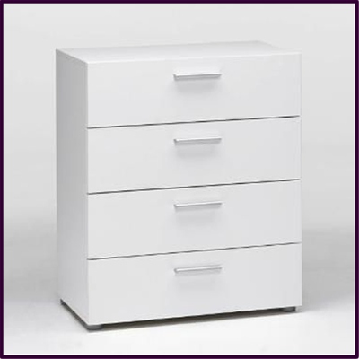 Pepe 4 drawer chest in white £75