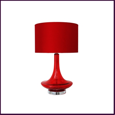 Red Glass Eclipse Lamp